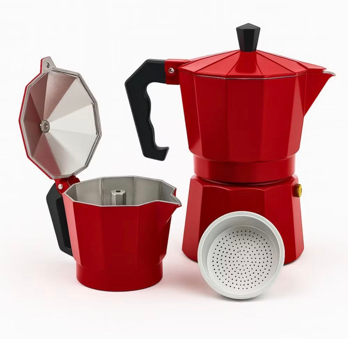 Cafeteira Italiana Vermelha 600ml