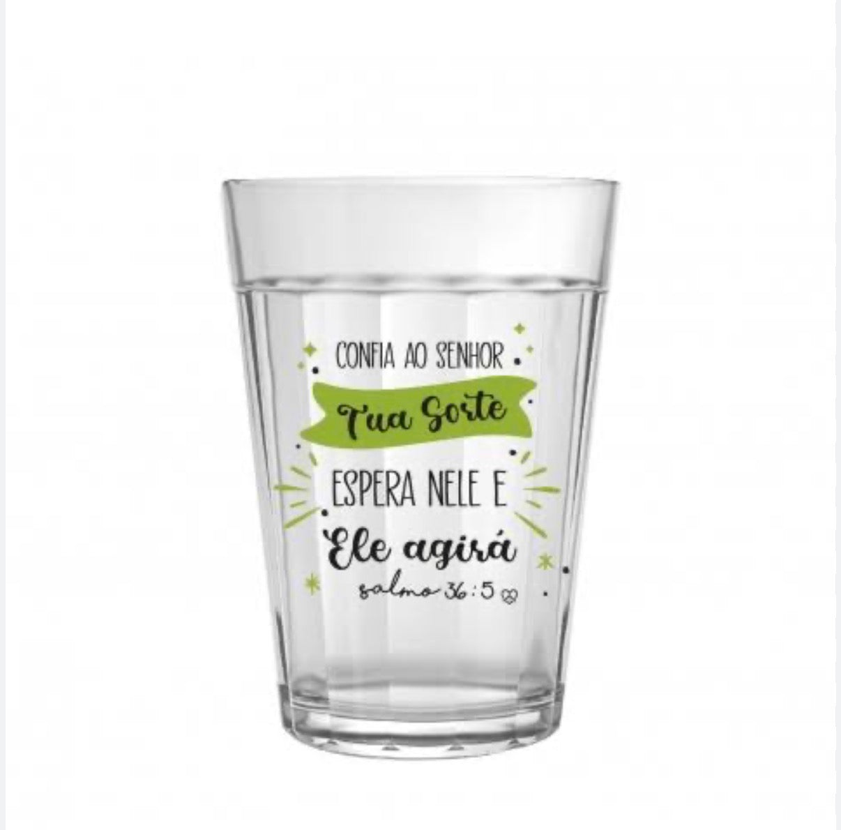 Copo Americano Decorado “Confia ao Senhor” – 190 ml