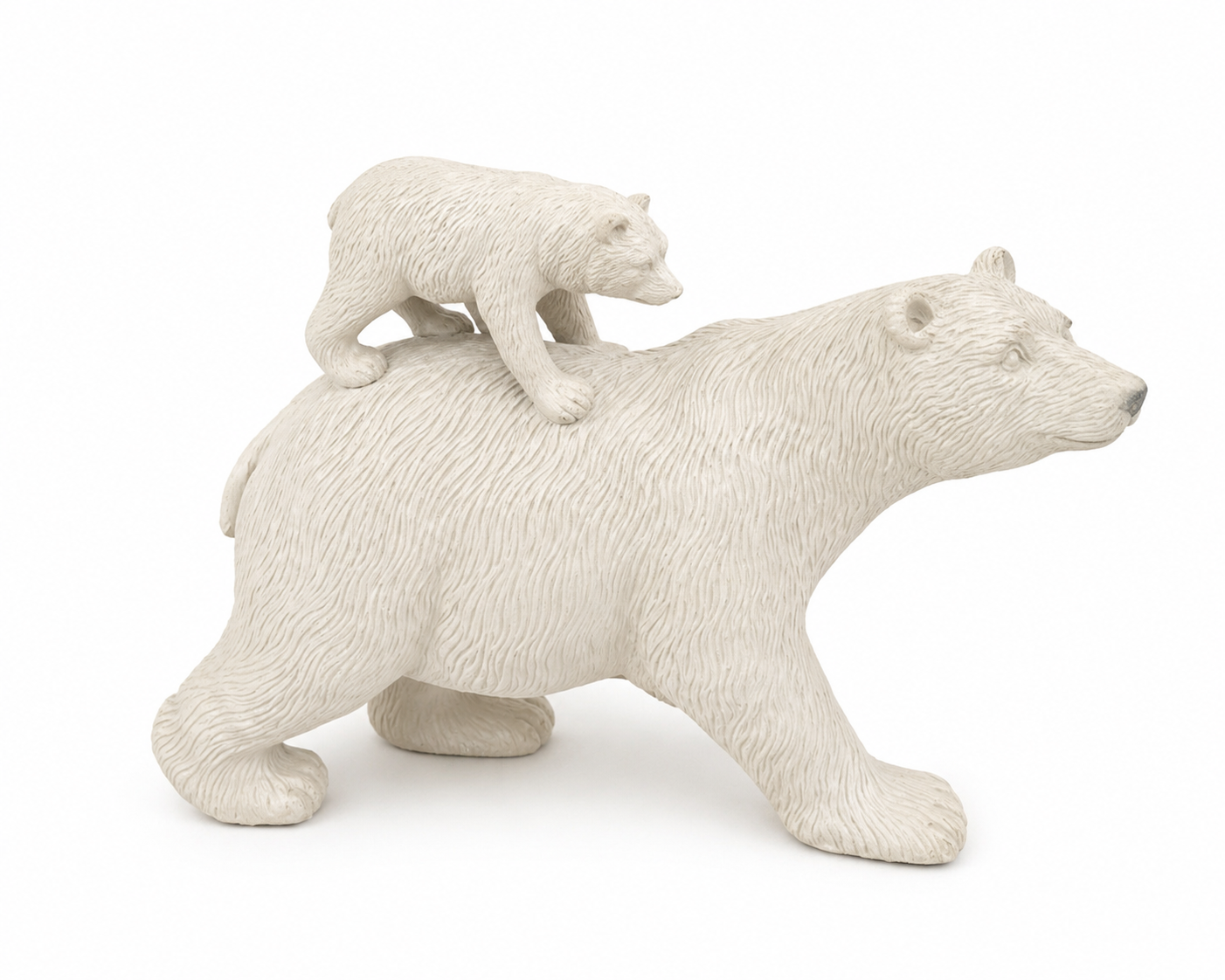 Escultura ursos mãe e filho Em Poliresina Mart 22x20x9cm
