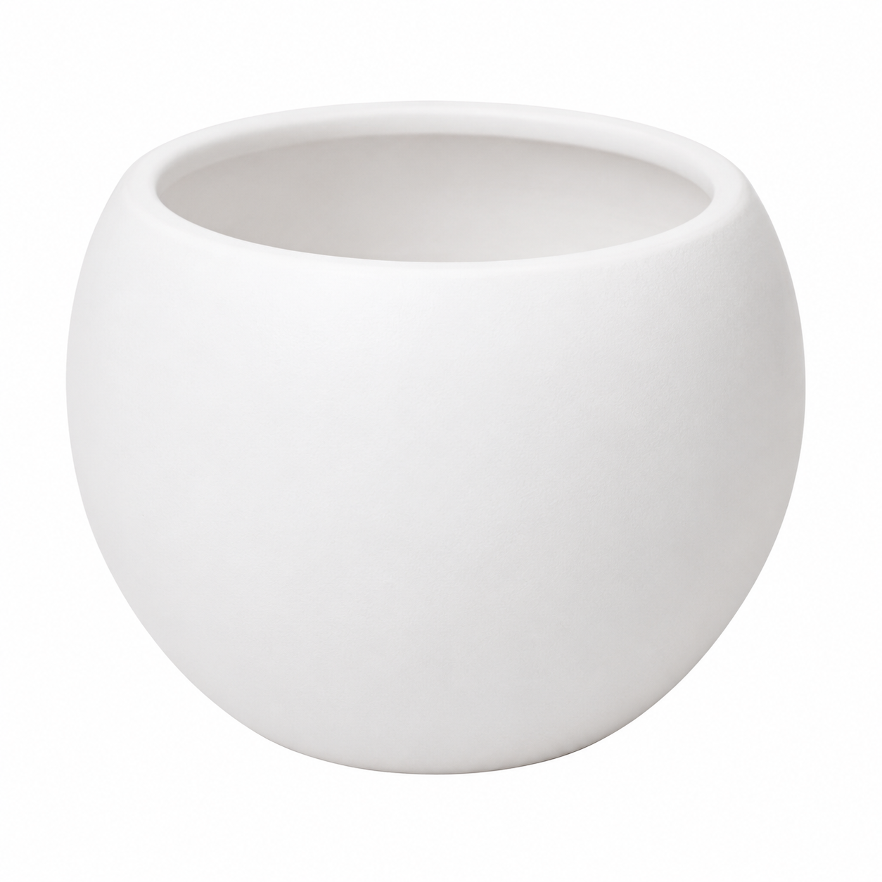 Vaso Redondo Branco para Suculentas