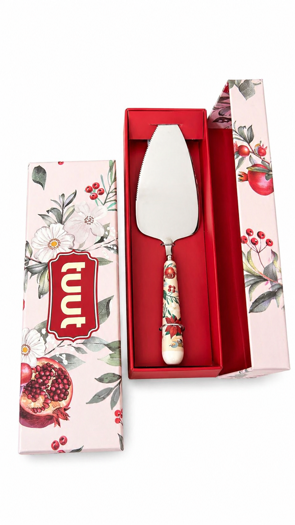 Espátula para Bolo com Caixa Presente Floral – Elegante e Sofisticada