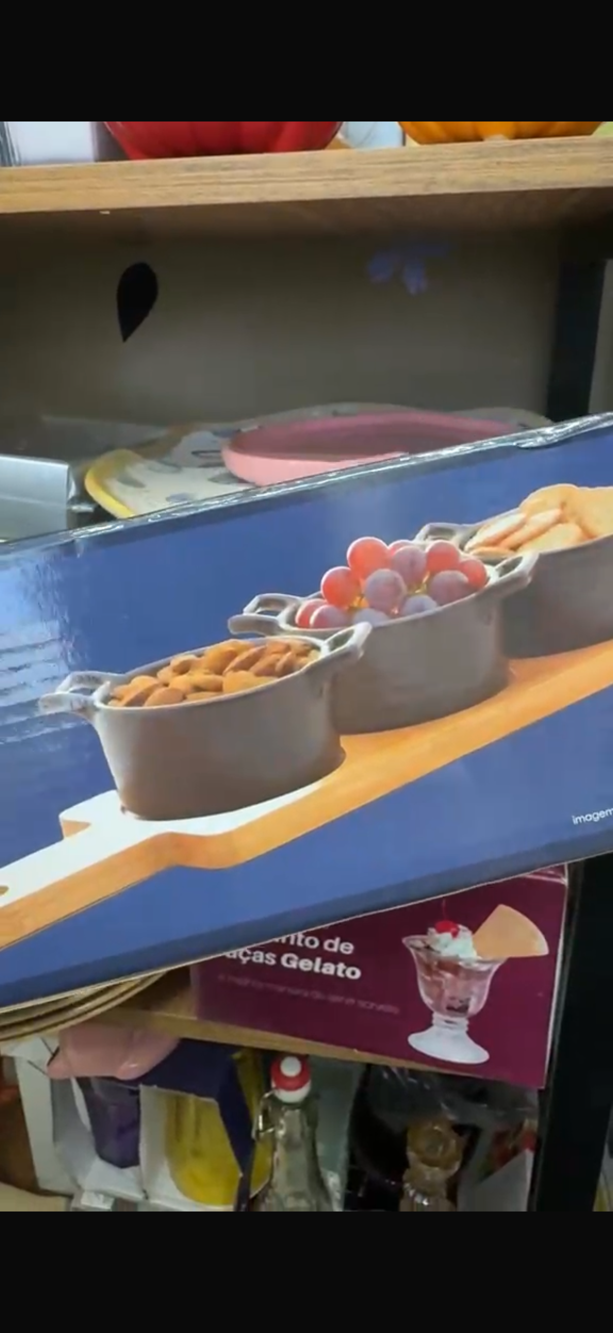 Petisqueira Wolff com 3 Bowls e Bandeja de Bambu