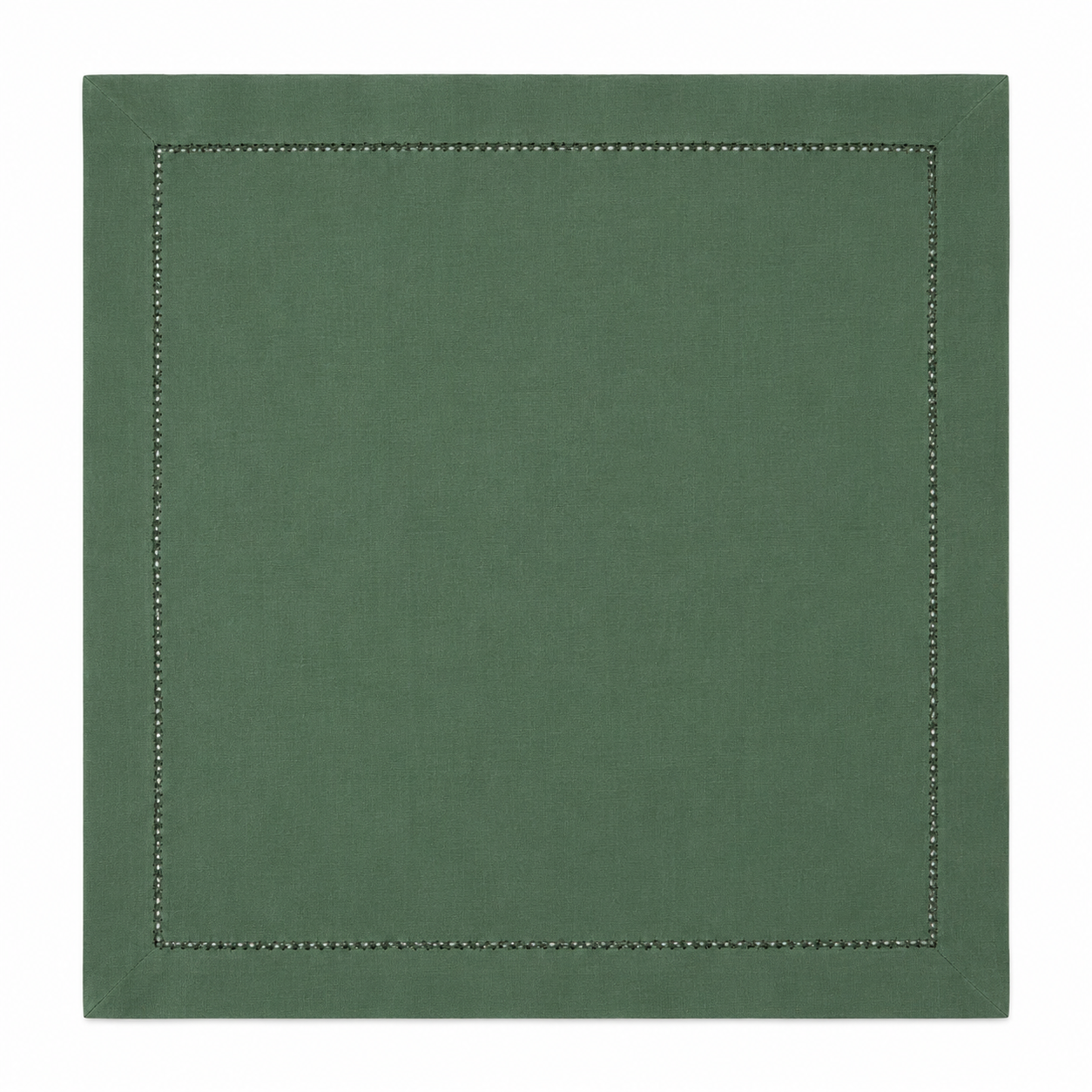 Kit 4 Guardanapos Verde Oliva Ponto Ajour 40x40