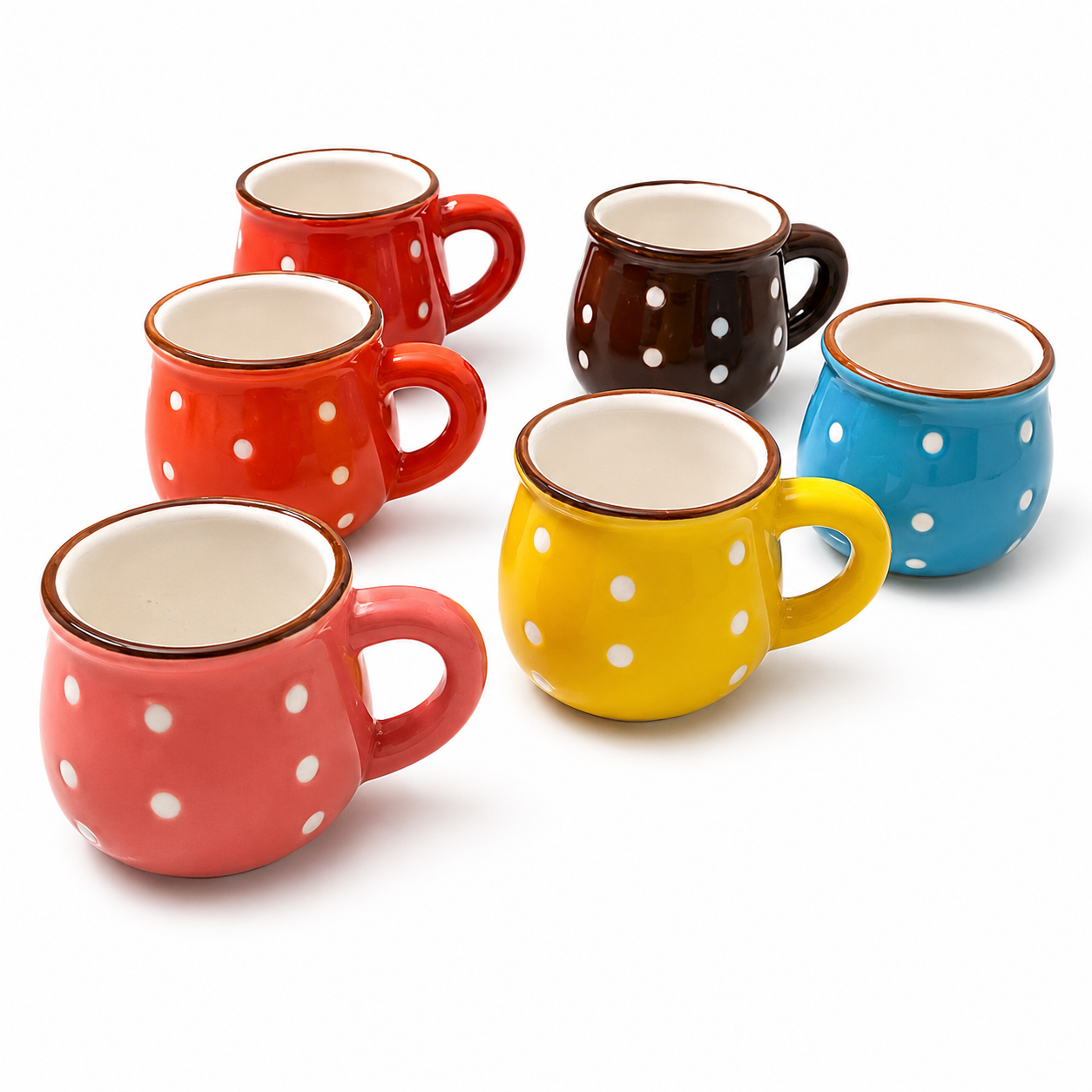 Caneca Poá Colorida em Cerâmica