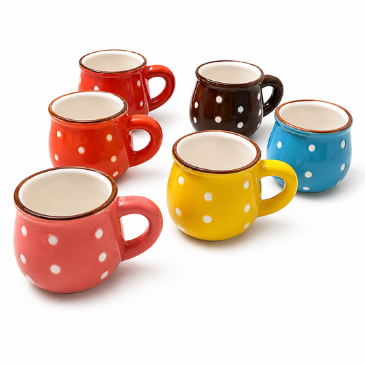 Caneca Poá Colorida em Cerâmica