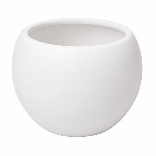 Vaso Redondo Branco para Suculentas